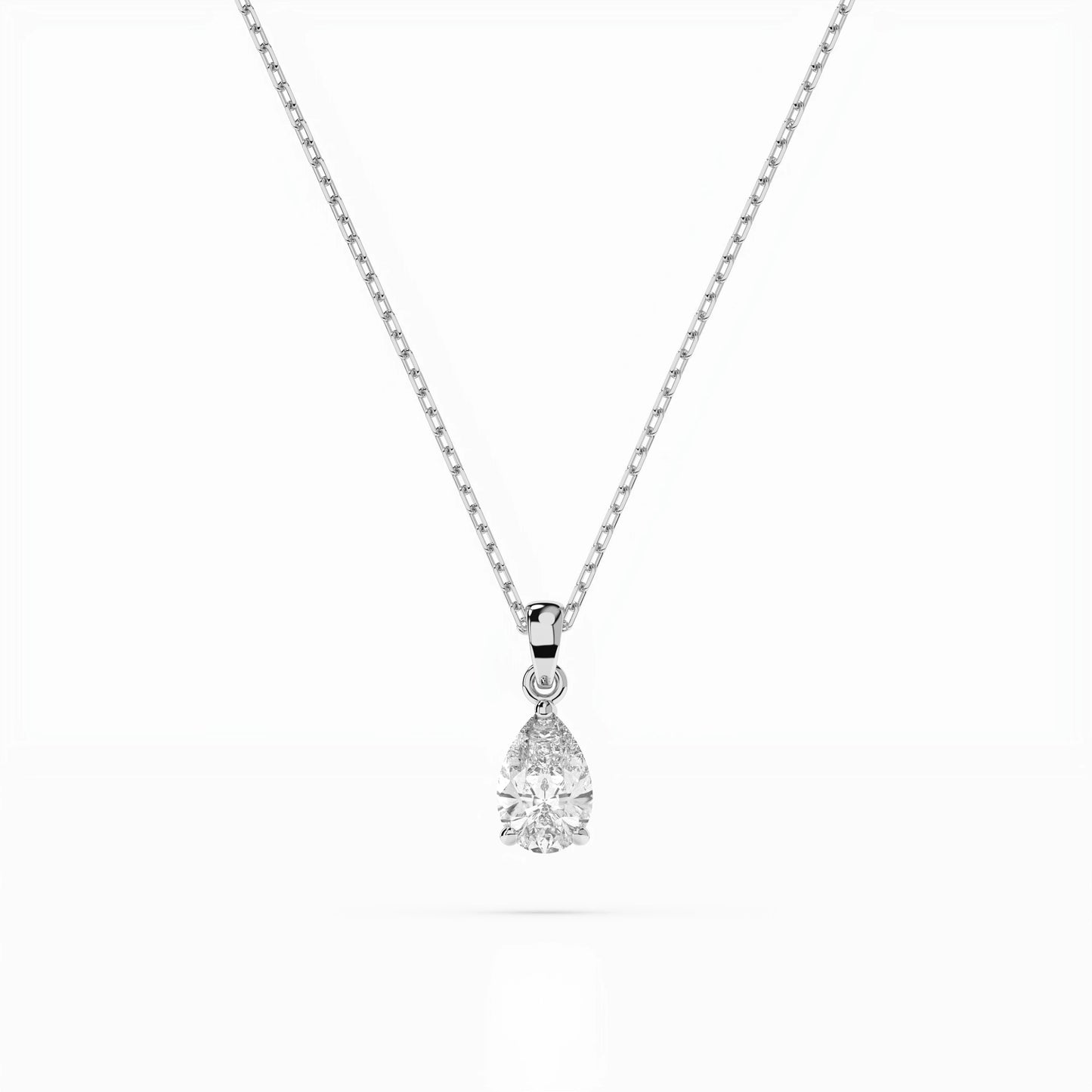 Solitär-Halskette (Tropfen), 0.3 ct — 104-10067(0.30)PAR