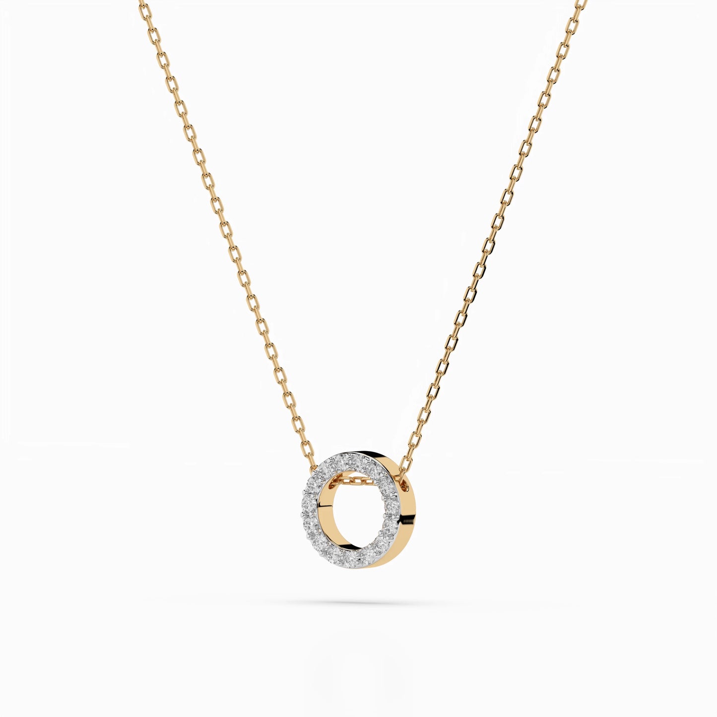 Minimalismus-Halskette (Rund), 0.09 ct — 104-10028