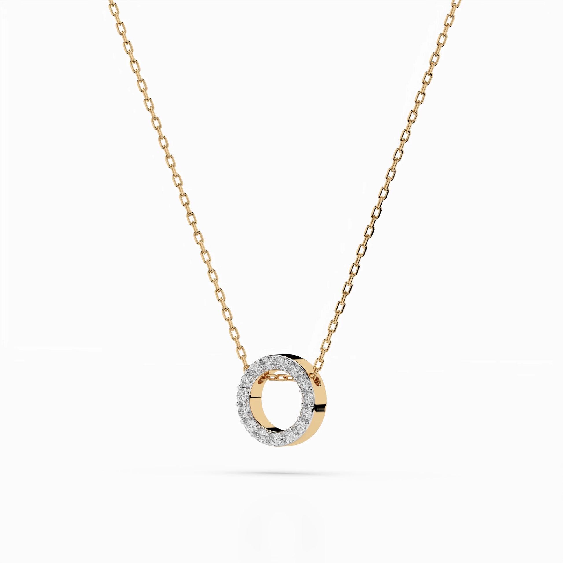 Minimalismus-Halskette (Rund), 0.09 ct — 104-10028