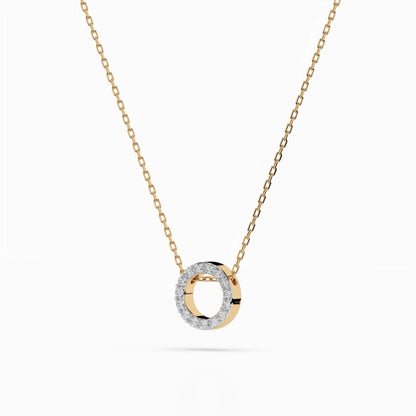 Minimalismus-Halskette (Rund), 0.09 ct — 104-10028