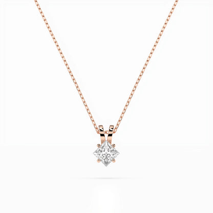Solitär-Halskette (Prinzess), 0.3 ct — 104-10070(0.30)PR