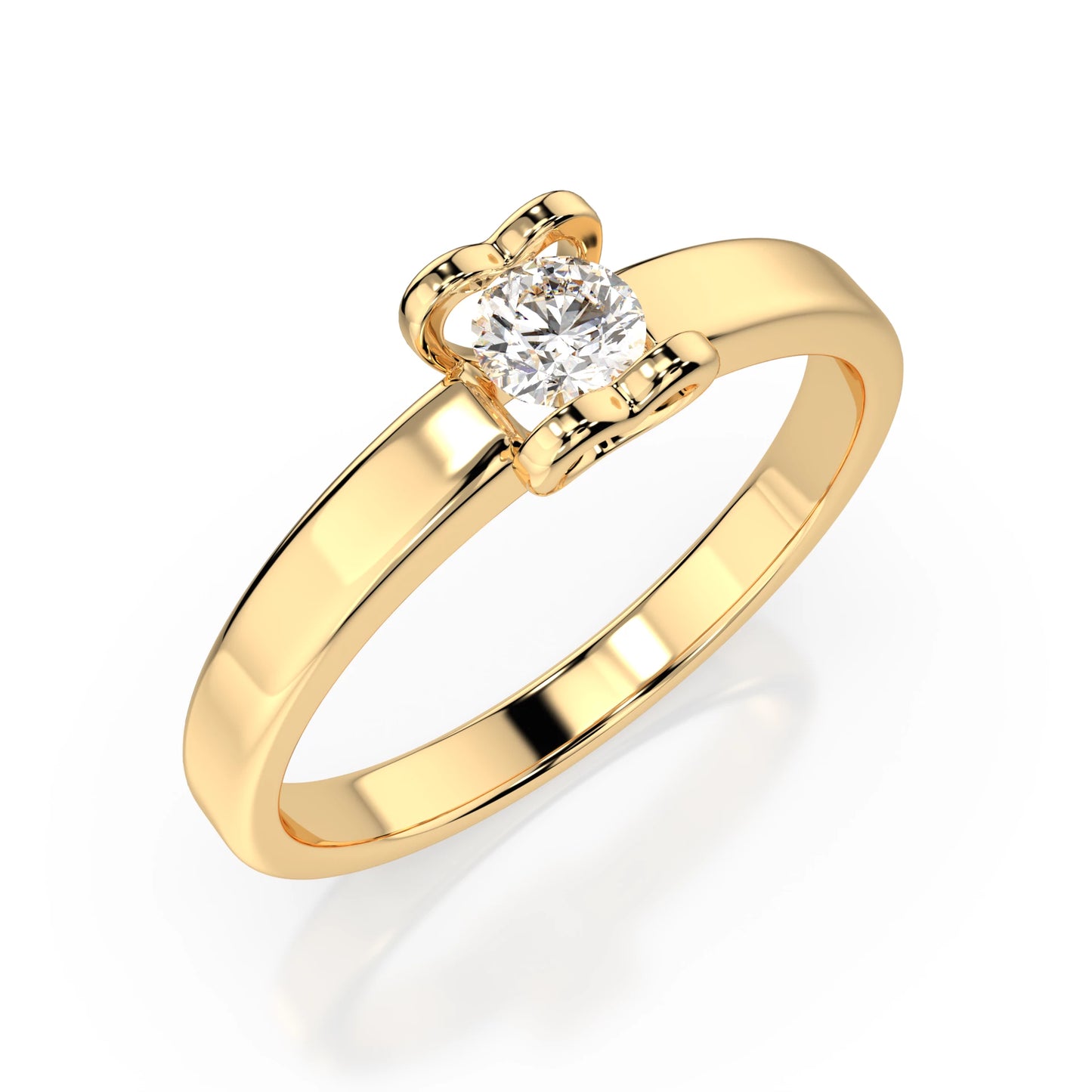 Solitär-Ring (Rund), 0.15 ct — 101-10013(3.4)