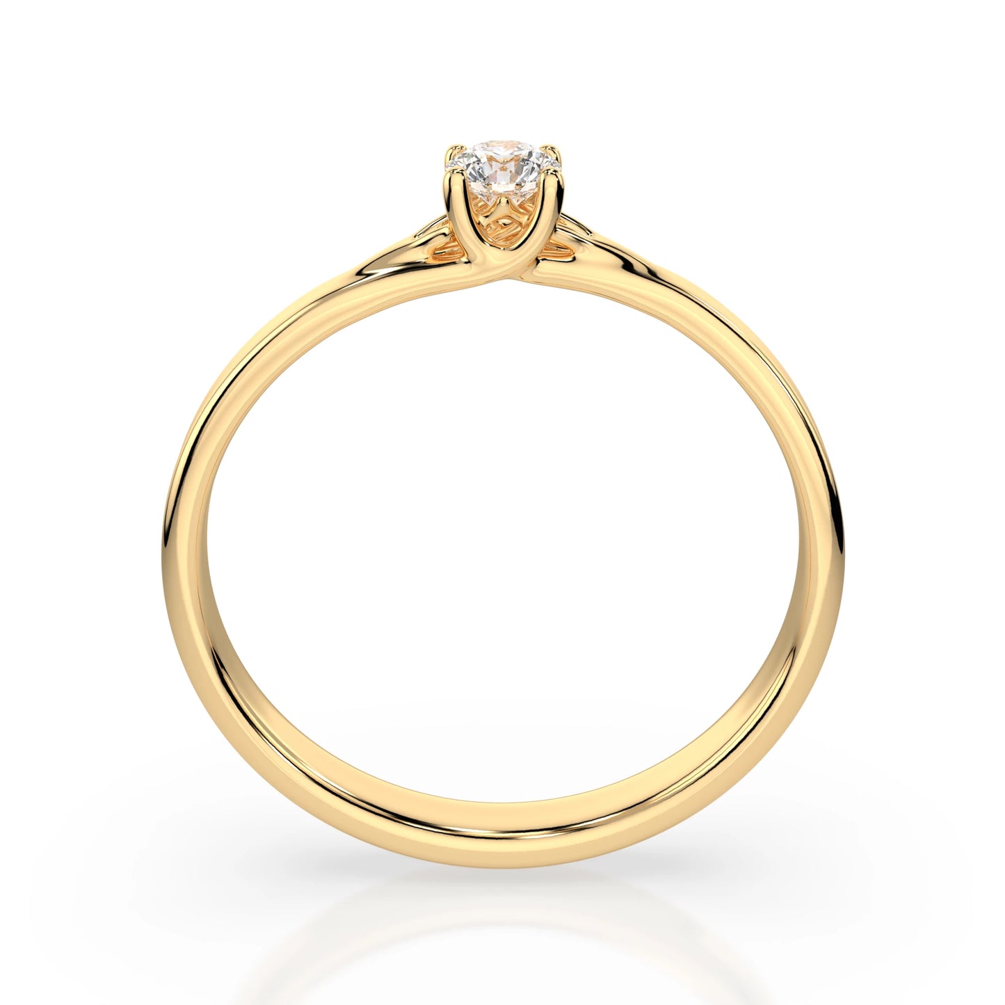 Solitär-Ring (Rund), 0.1 ct — 101-10014(3.0)