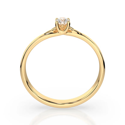 Solitär-Ring (Rund), 0.1 ct — 101-10014(3.0)
