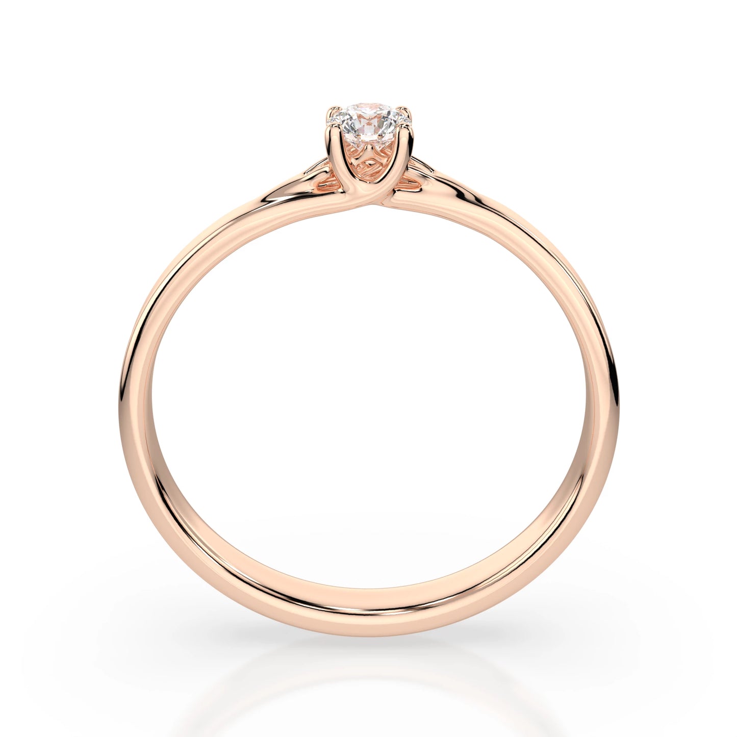 Solitär-Ring (Rund), 0.1 ct — 101-10014(3.0)