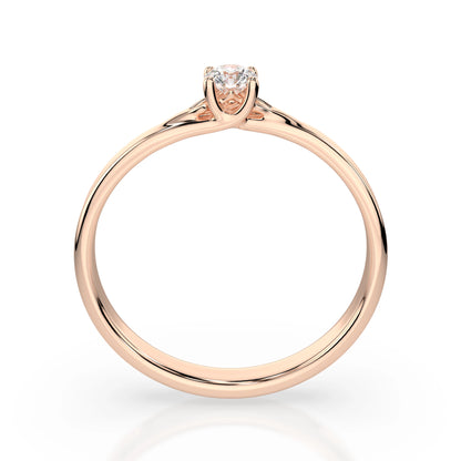 Solitär-Ring (Rund), 0.1 ct — 101-10014(3.0)