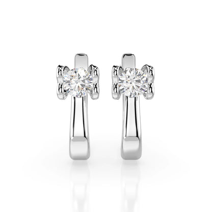 Solitär-Ohrringe mit englischem Verschluss (Rund), 0.5 ct — 102-10013(4.0)