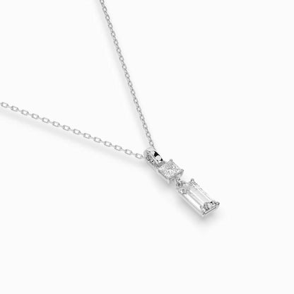 Solitär-Halskette (Baguette), 0.1 ct — 104-10071/1(0.30)BAQ