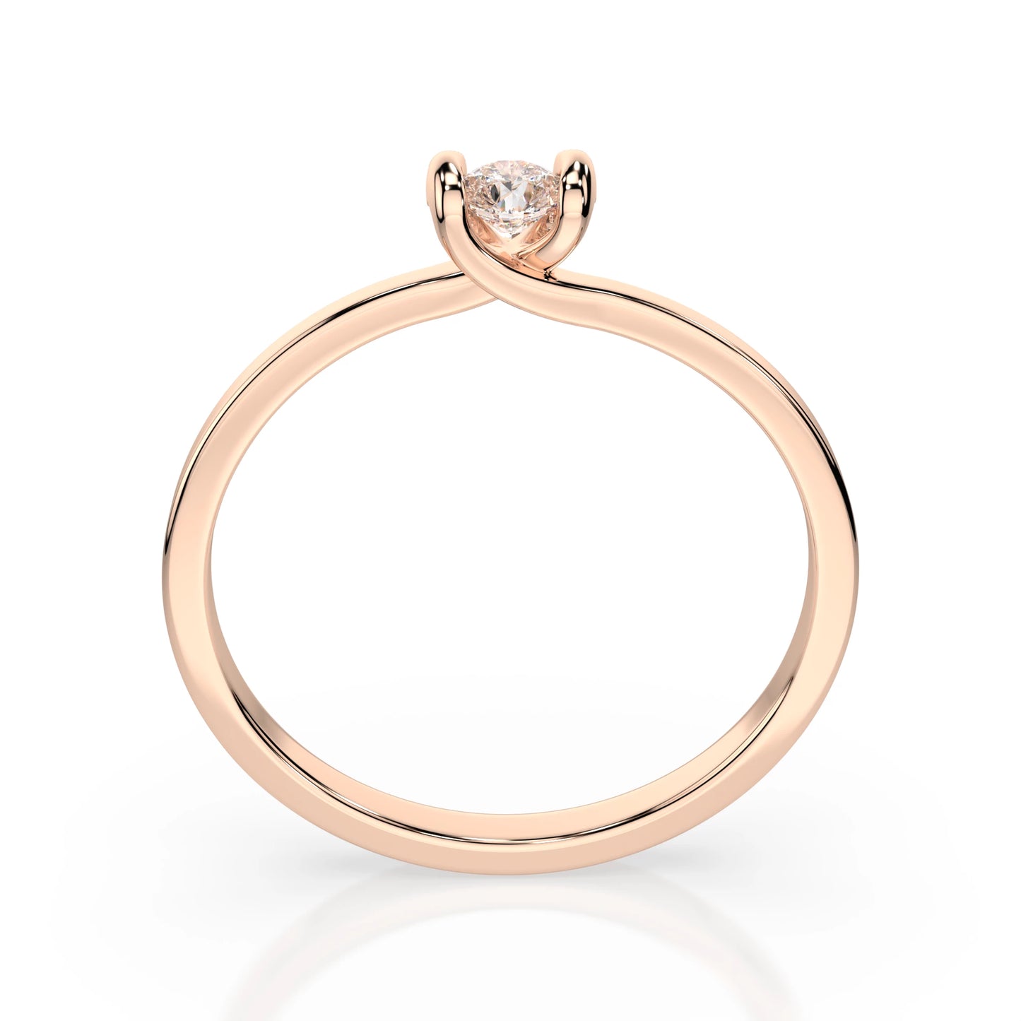 Solitär-Ring (Rund), 0.3 ct — 101-10016(4.2)