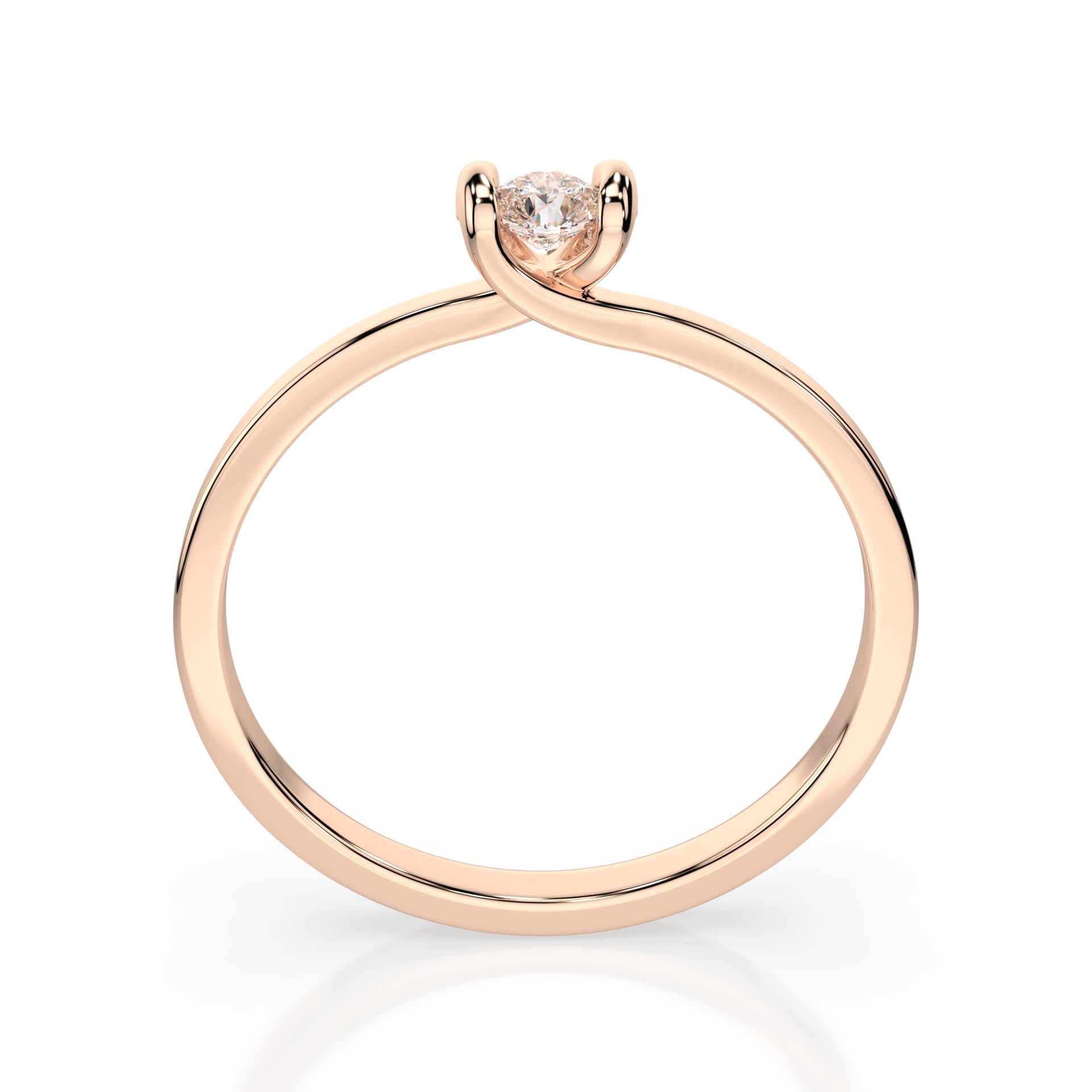 Solitär-Ring (Rund), 0.3 ct — 101-10016(4.2)