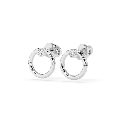 Minimalismus-Ohrringe (Rund), 0.06 ct — 102-10170