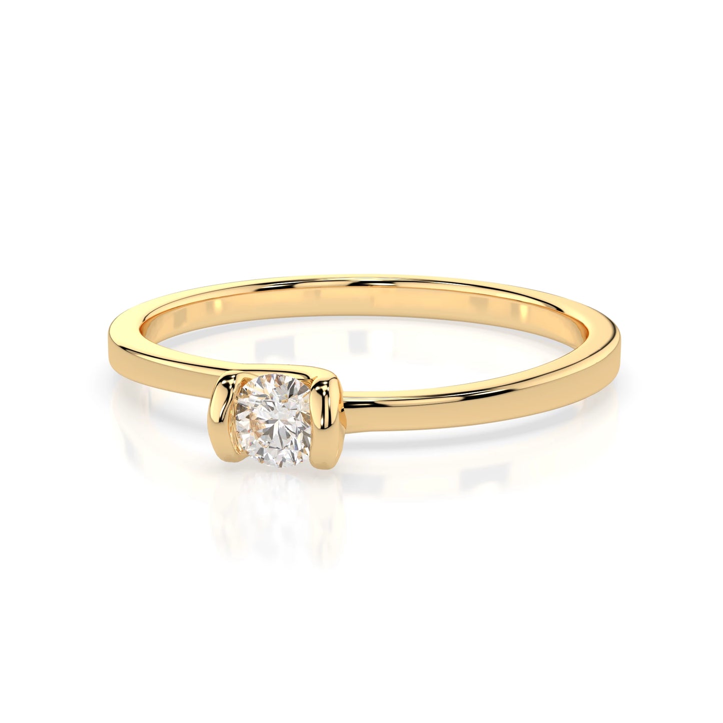 Solitär-Ring (Rund), 0.06 ct — 101-10016(2.5)