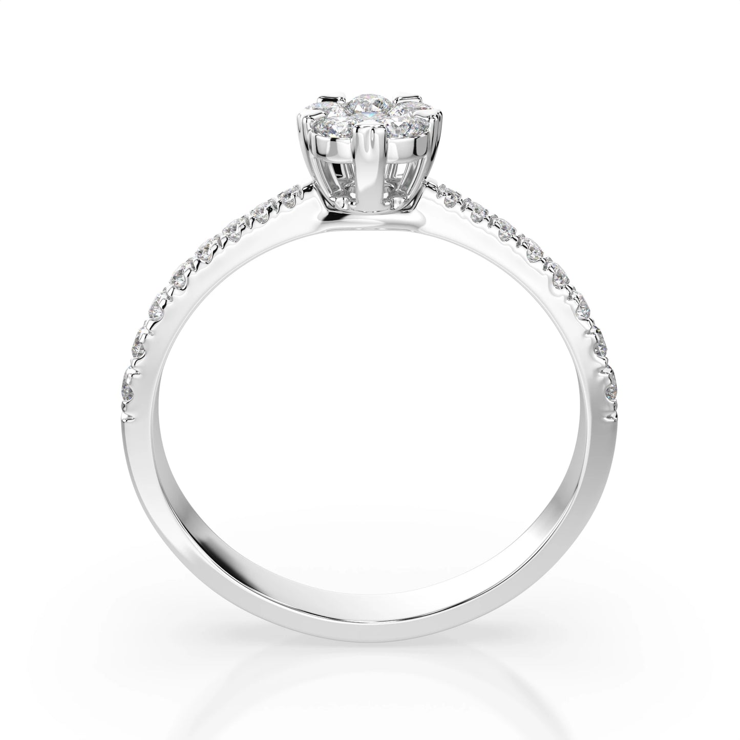 Illusion-Ring (Rund), 0.06 ct — 101-10015/4(2.5)