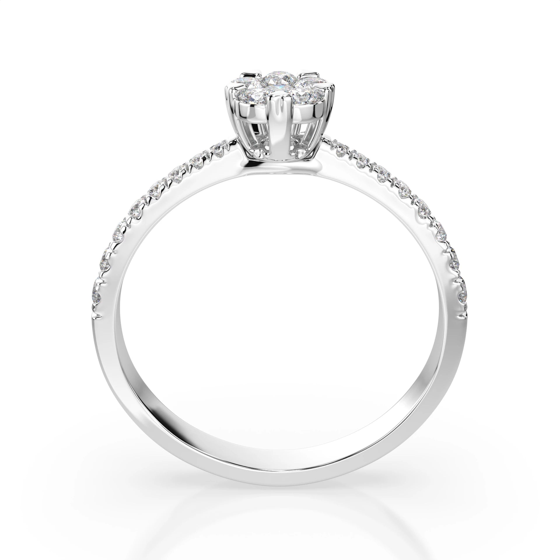 Illusion-Ring (Rund), 0.06 ct — 101-10015/4(2.5)