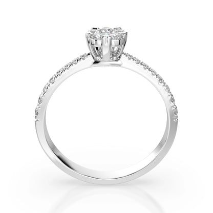 Illusion-Ring (Rund), 0.06 ct — 101-10015/4(2.5)