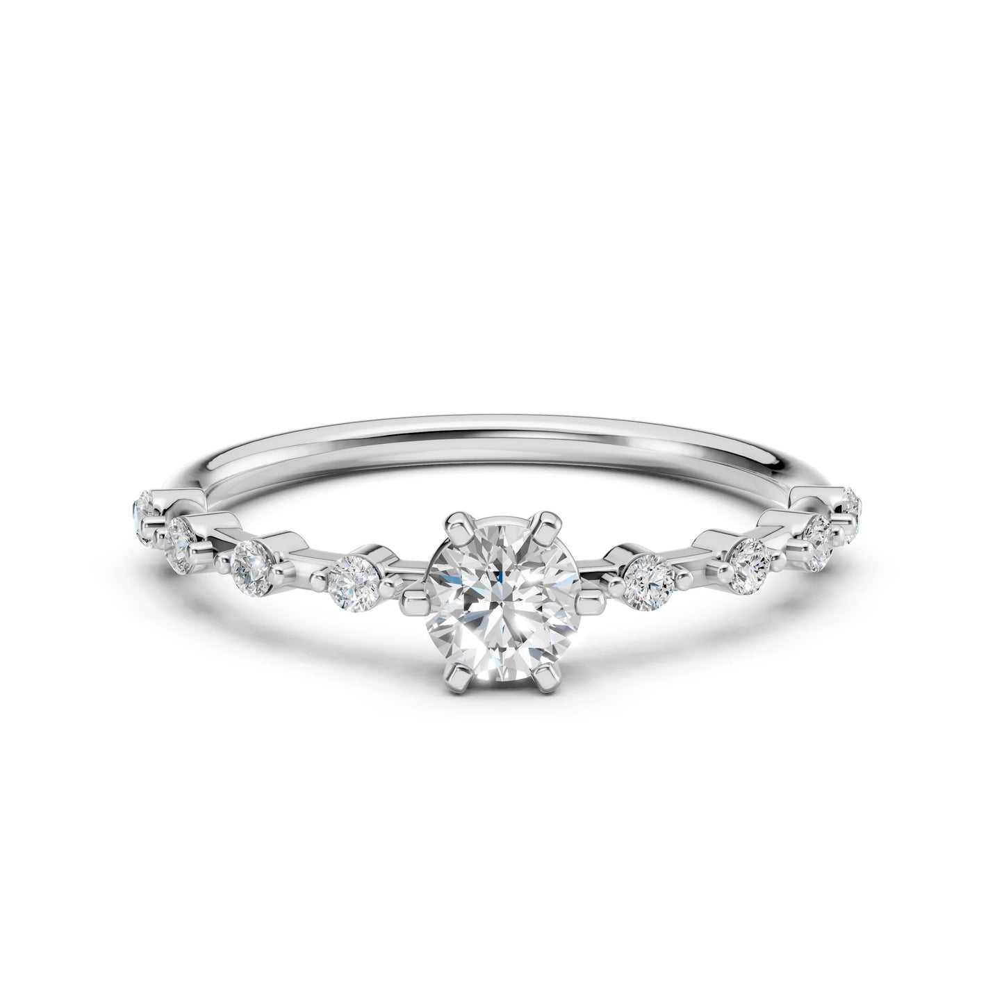 Solitär-Eternity-Ring (Rund), 0.4 ct — 101-10144(4.7)