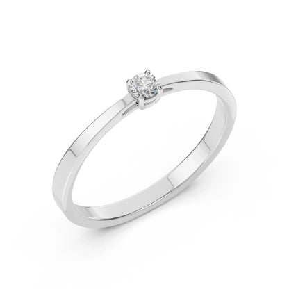 Solitär-Ring (Rund), 0.06 ct — 101-10012/1(2.5)