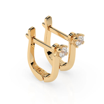 Solitär-Ohrringe mit englischem Verschluss (Rund), 0.12 ct — 102-10089(2.5)