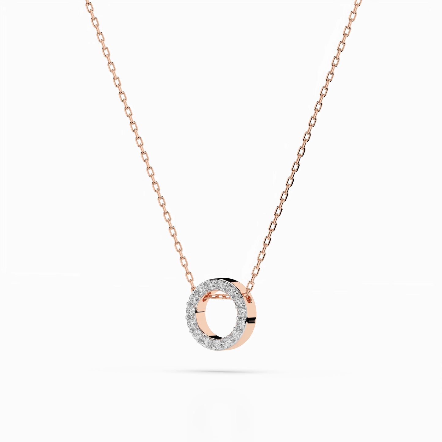Minimalismus-Halskette (Rund), 0.09 ct — 104-10028
