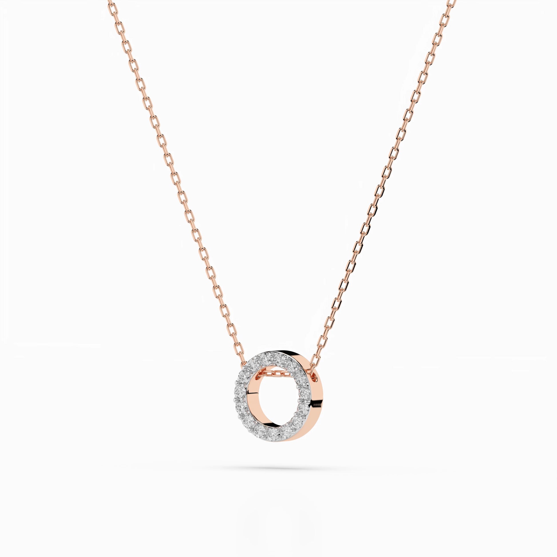 Minimalismus-Halskette (Rund), 0.09 ct — 104-10028