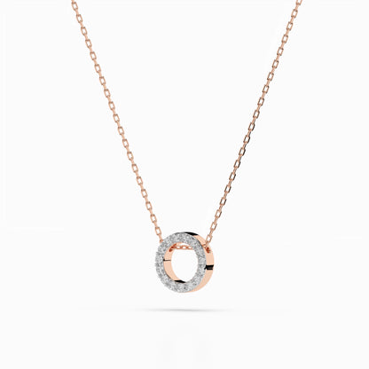 Minimalismus-Halskette (Rund), 0.09 ct — 104-10028
