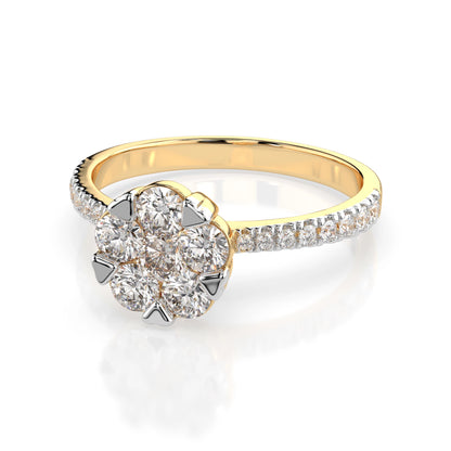 Illusion-Ring (Rund), 0.15 ct — 101-10015/4(3.4)