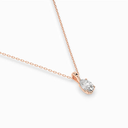 Solitär-Halskette (Oval), 0.3 ct — 104-10069(0.30)OV