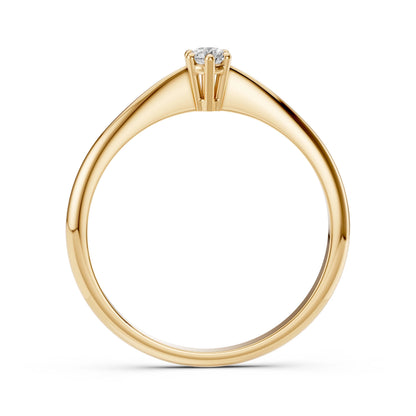 Solitär-Ring (Rund), 0.1 ct — 101-10027(3.0)