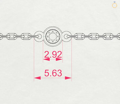 Minimalismus-Armband (Rund), 0.14 ct — 105-10008/5(1.9)