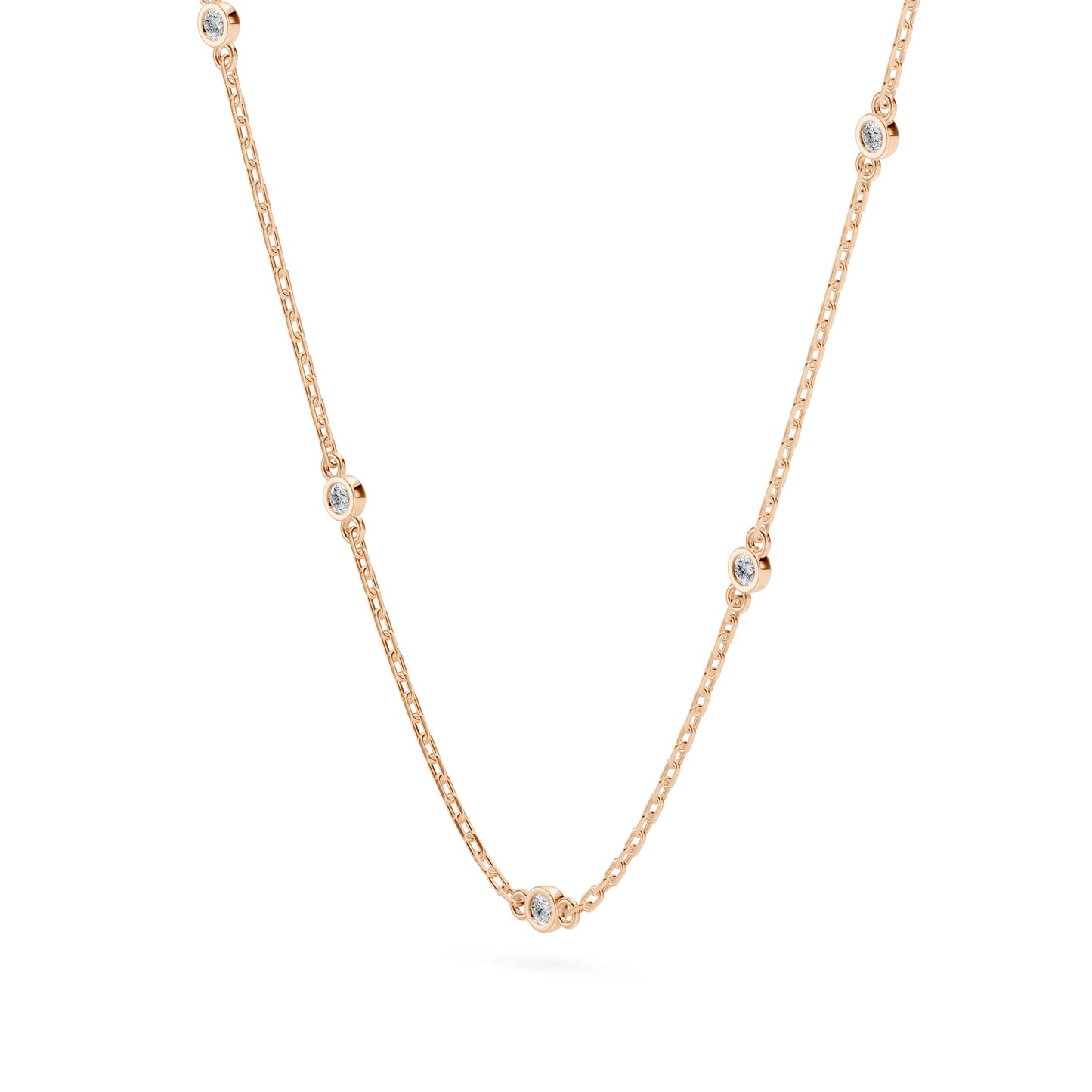 Minimalismus-Halskette (Rund), 0.07 ct — 104-10080/5(1.4)