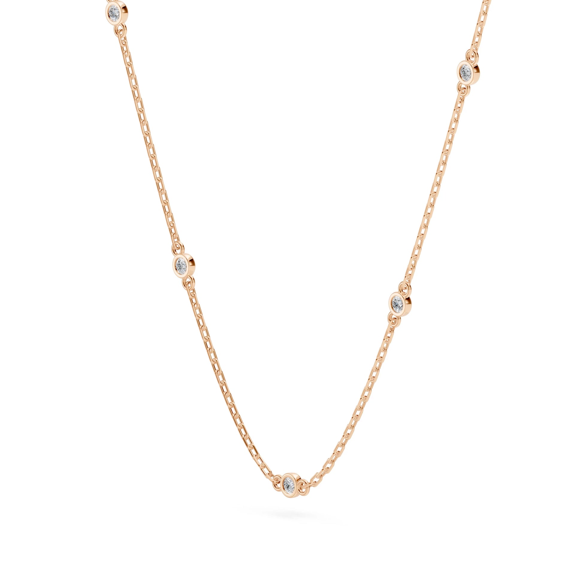 Minimalismus-Halskette (Rund), 0.07 ct — 104-10080/5(1.4)