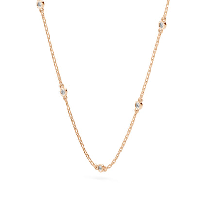 Minimalismus-Halskette (Rund), 0.07 ct — 104-10080/5(1.4)