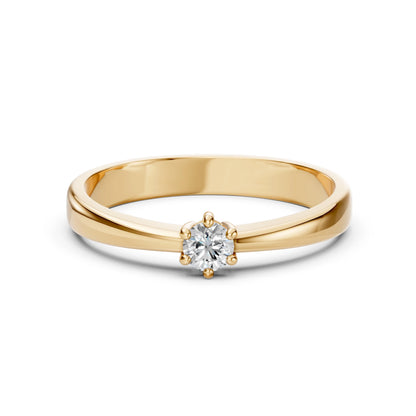 Solitär-Ring (Rund), 0.15 ct — 101-10151(3.4)