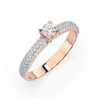 Solitär-Eternity-Ring (Rund), 0.17 ct — 101-10023