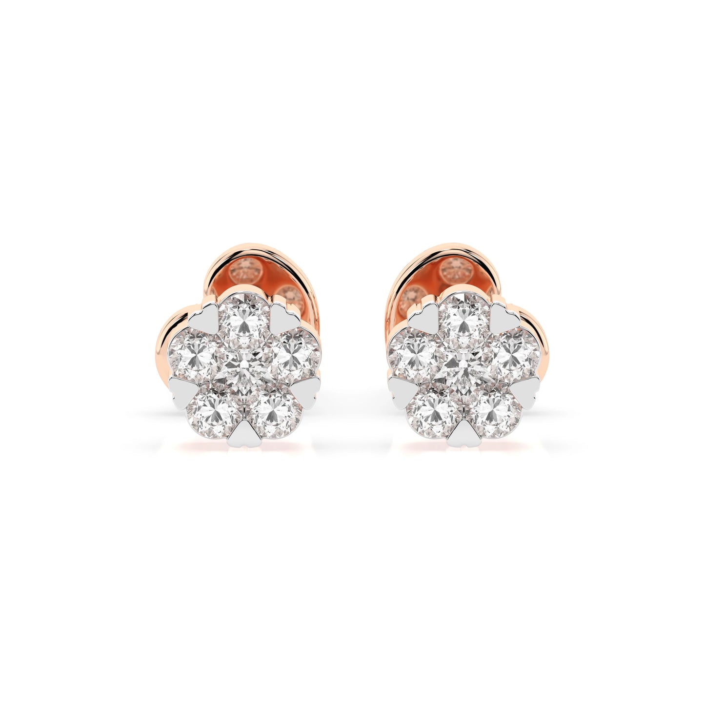 Illusion-Ohrringe (Rund), 0.06 ct — 102-10015/2(2.0)