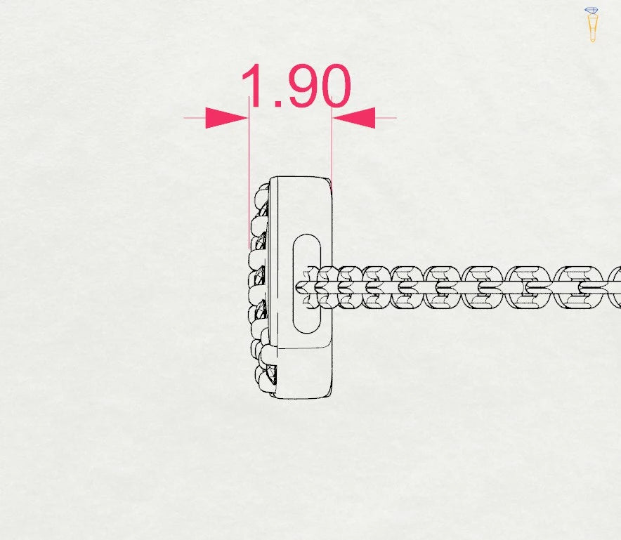 Minimalismus-Armband (Rund), 0.05 ct — 105-10009