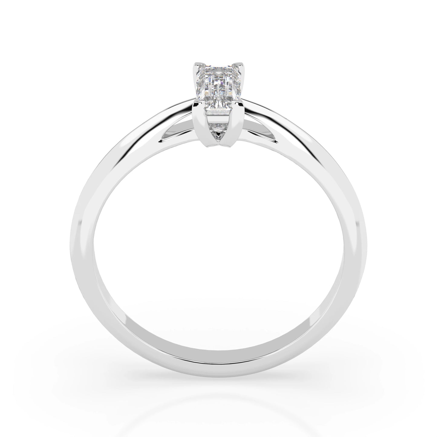 Solitär-Ring (Baguette), 0.3 ct — 101-10190(0.30)BAQ