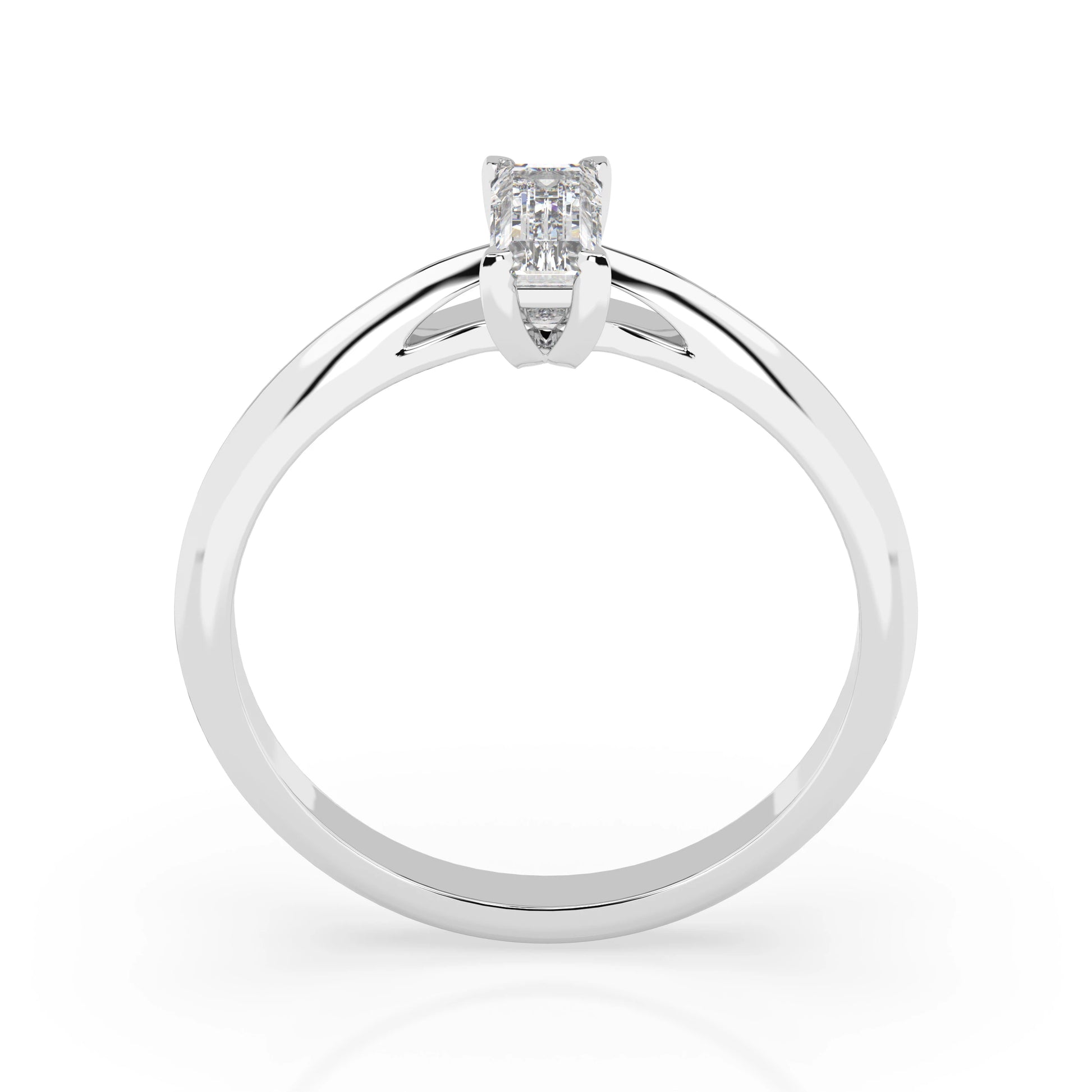Solitär-Ring (Baguette), 0.3 ct — 101-10190(0.30)BAQ