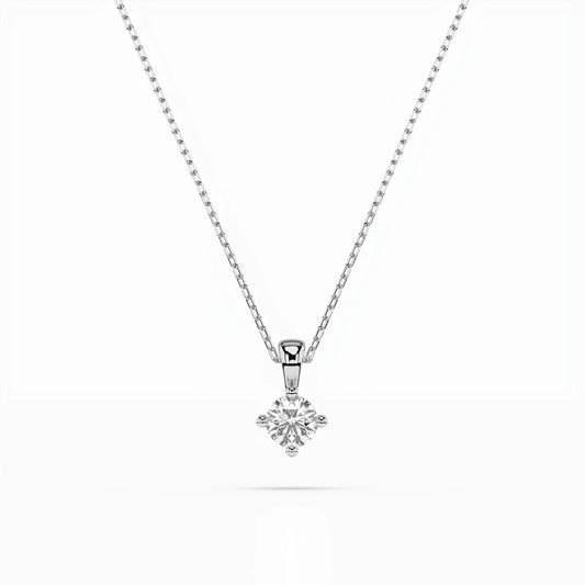 Solitär-Halskette (Rund), 0.1 ct — 104-10011(3.0)
