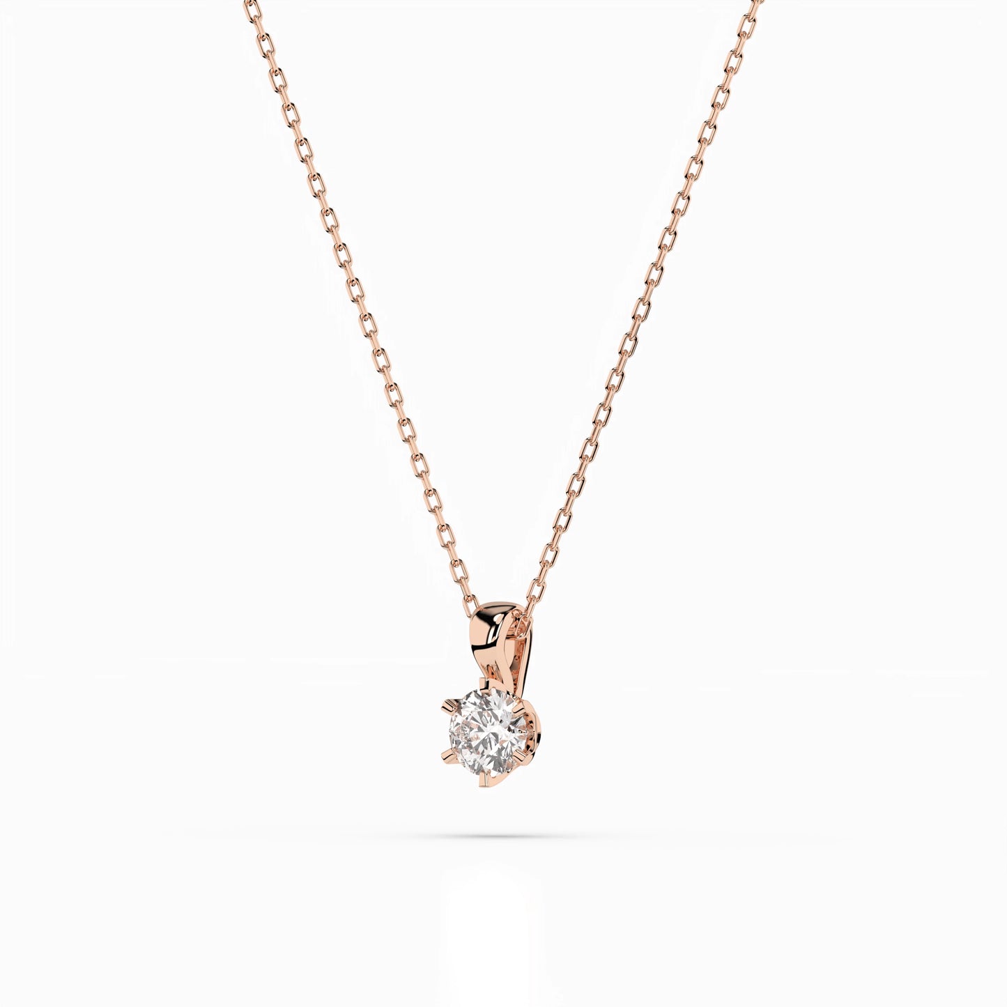 Solitär-Halskette (Rund), 0.15 ct — 104-10004(3.4)