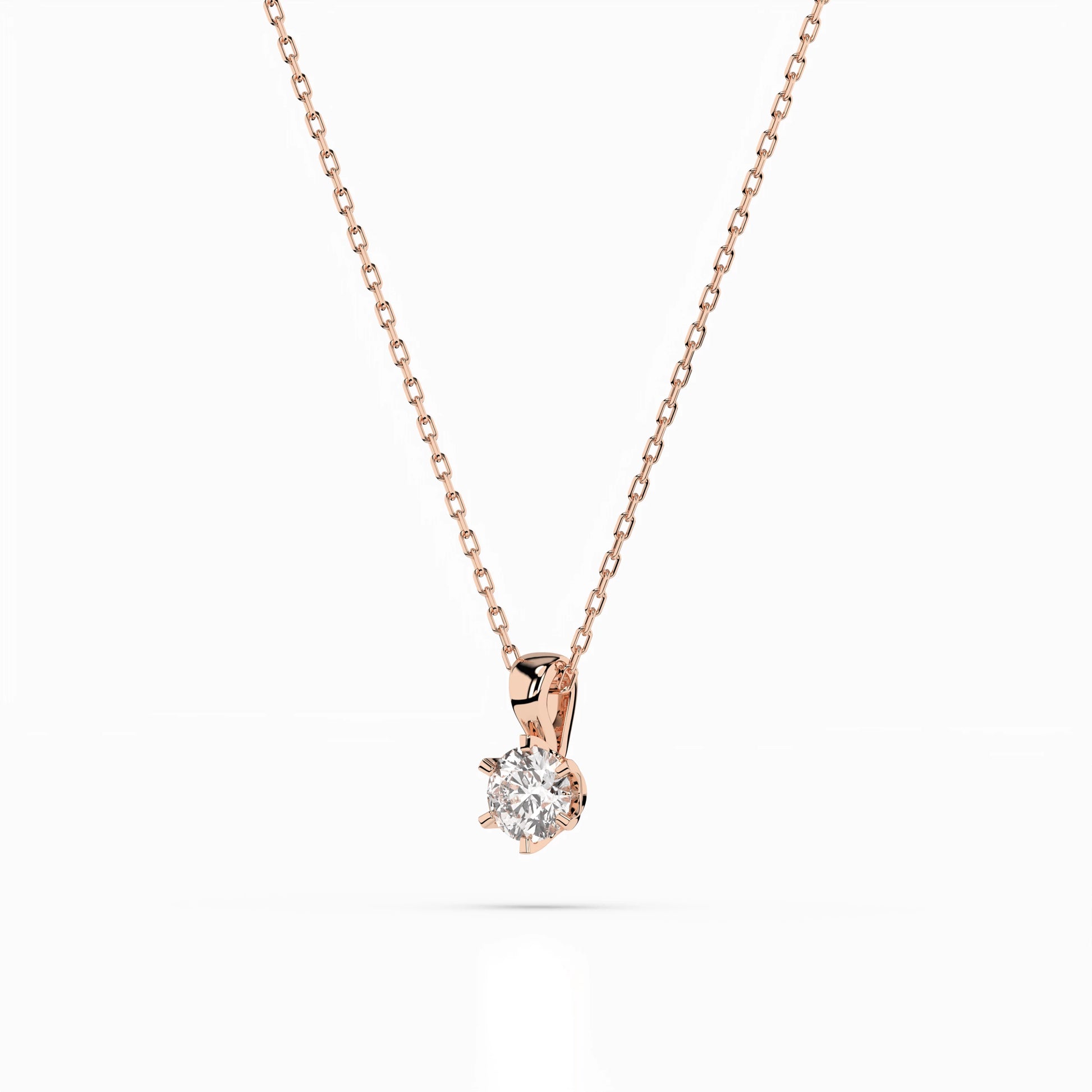 Solitär-Halskette (Rund), 0.15 ct — 104-10004(3.4)