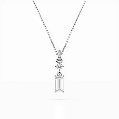 Solitär-Halskette (Baguette), 0.04 ct — 104-10071/3(0.30)BAQ