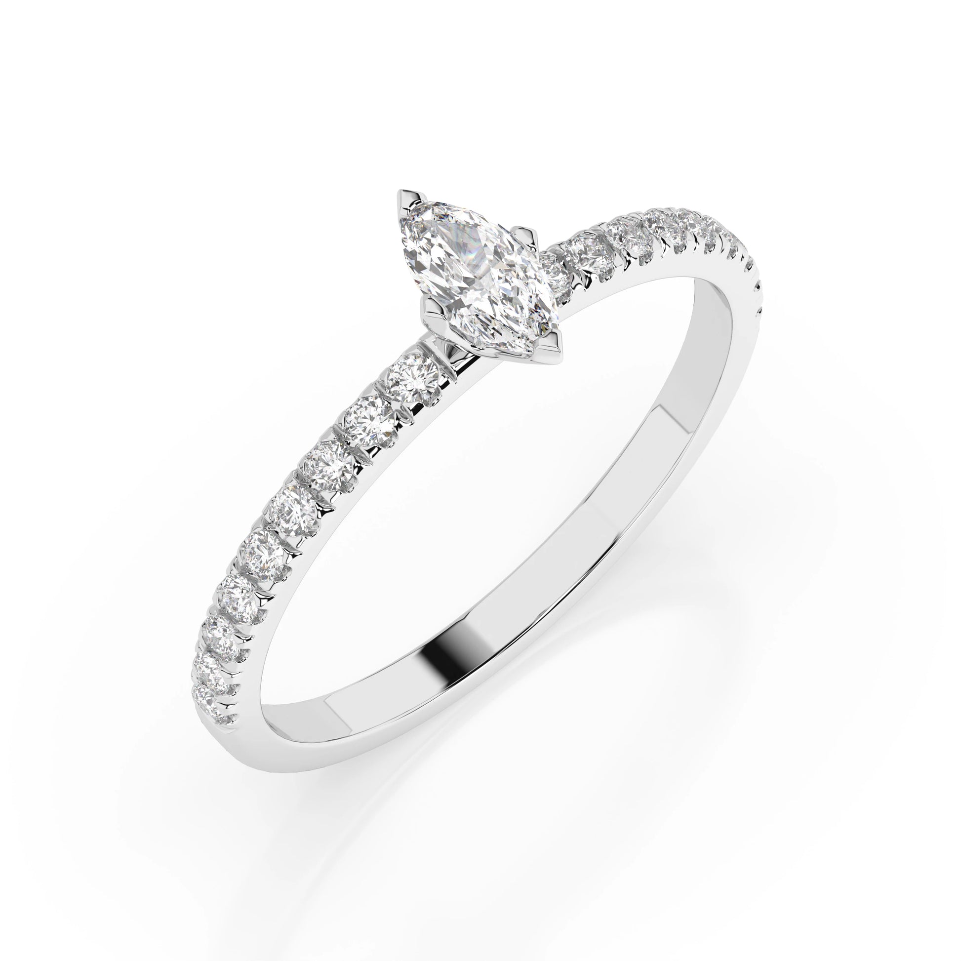 Solitär-Eternity-Ring (Marquise), 0.15 ct — 101-10181/4(0.15)MARQUISE