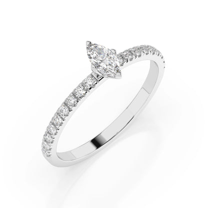 Solitär-Eternity-Ring (Marquise), 0.15 ct — 101-10181/4(0.15)MARQUISE