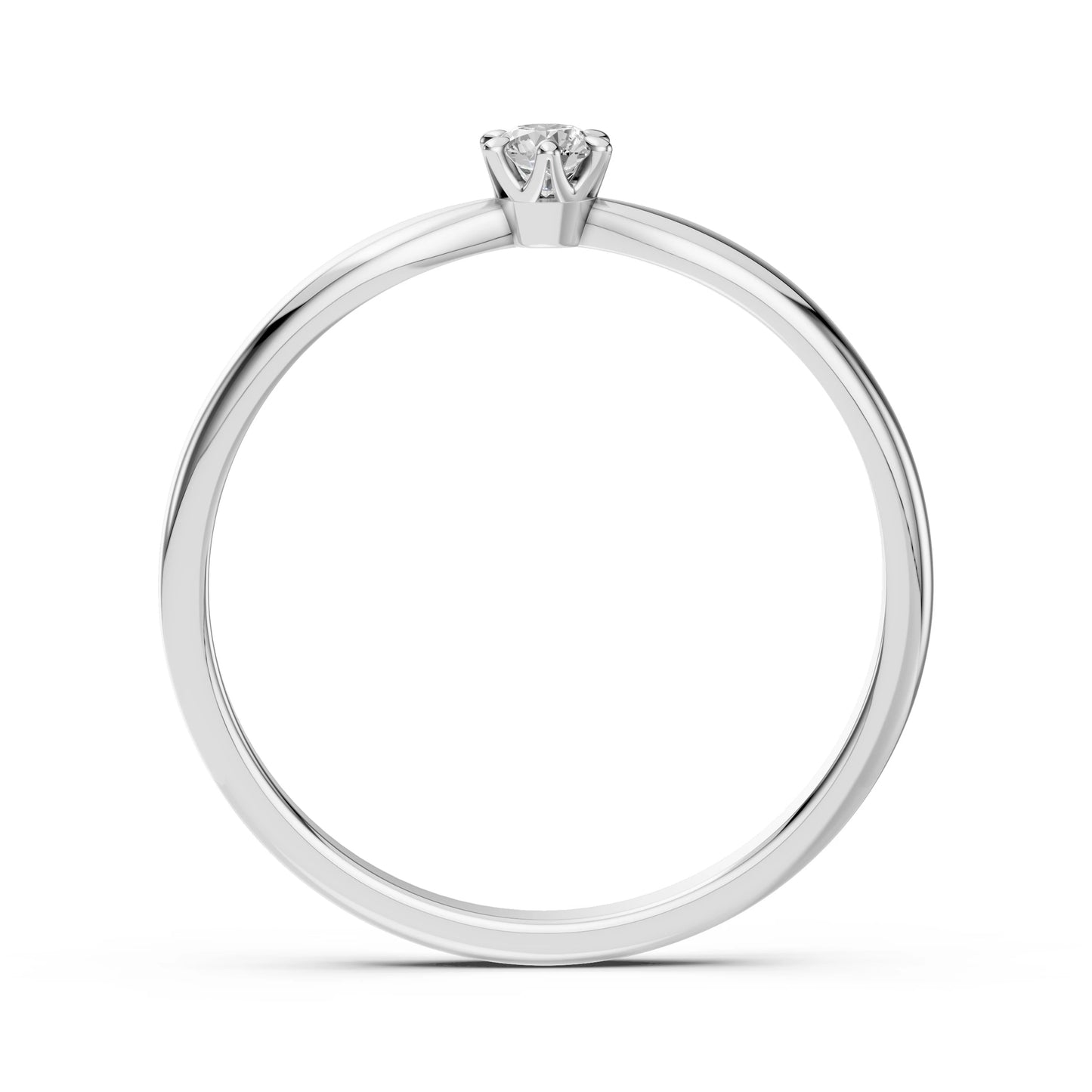 Solitär-Ring (Rund), 0.1 ct — 101-10040(3.0)
