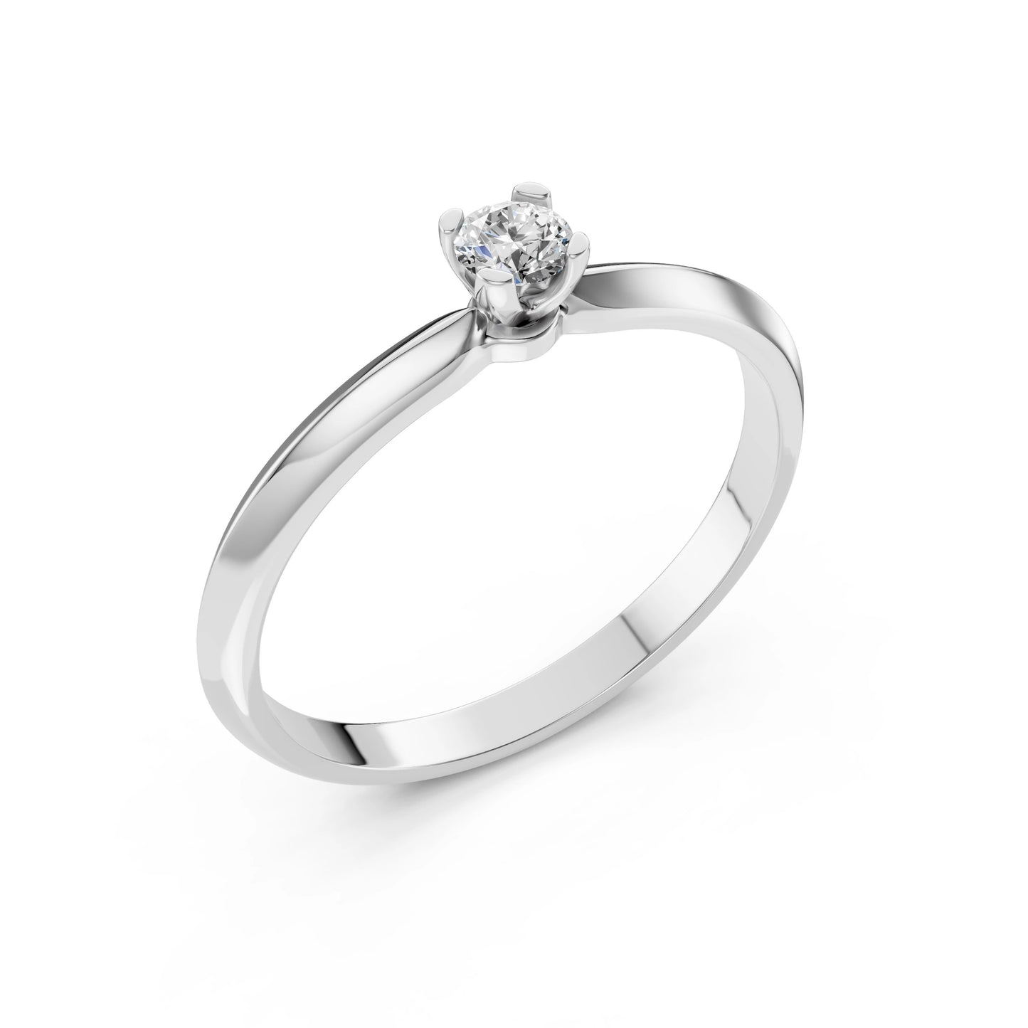 Solitär-Ring (Rund), 0.1 ct — 101-10089(3.0)