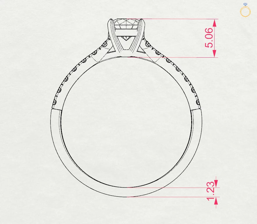 Solitär-Eternity-Ring (Rund), 0.4 ct — 101-10094(4.7)