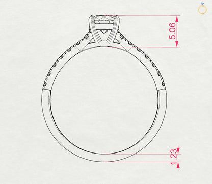 Solitär-Eternity-Ring (Rund), 0.4 ct — 101-10094(4.7)