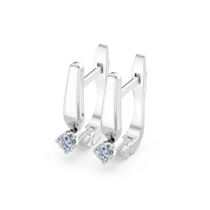 Solitär-Ohrringe mit englischem Verschluss, 0.2 ct — 102-10041(3.0)