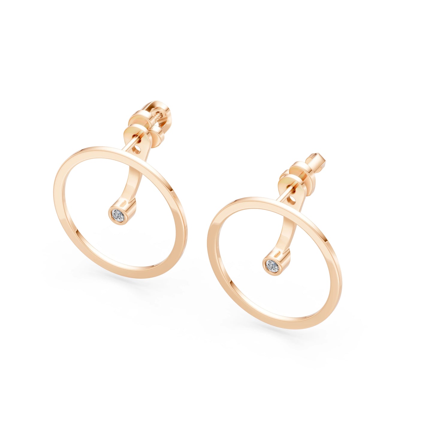 Minimalismus-Ohrringe, 0.06 ct — 102-10077